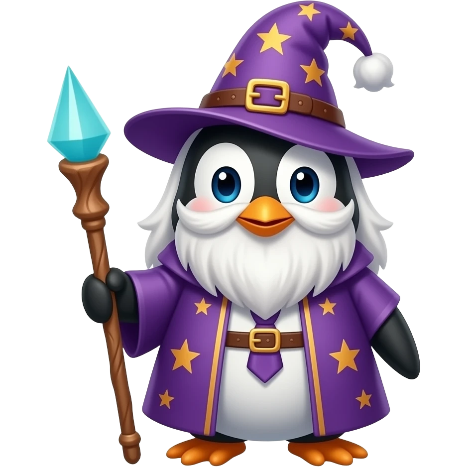 Penguin Wizard emoji