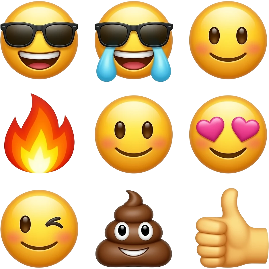 создай мне набор эмодзи исходя из современных мемов emoji