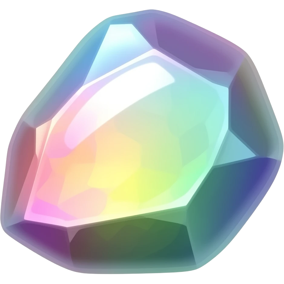 Saturated gradient Rainbow- OPAL rock emoji