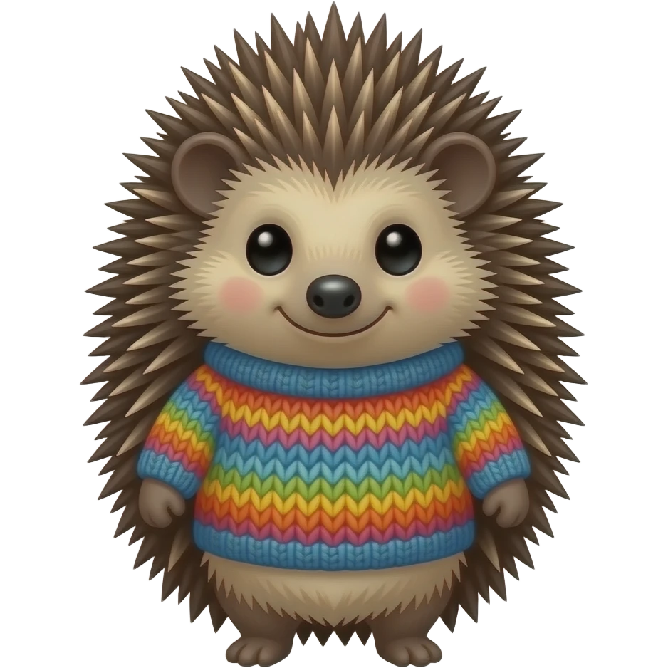 Hedgehog with Sweater emoji