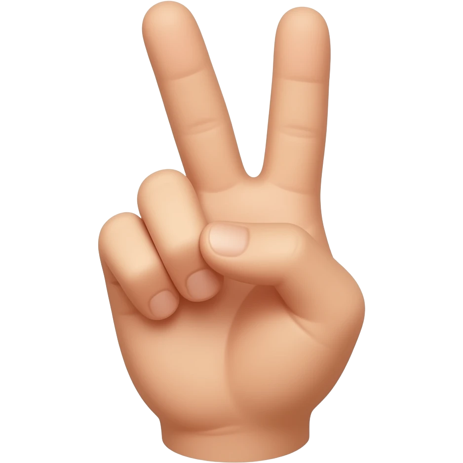 A peace sign with the thumb out emoji