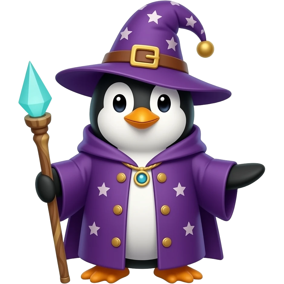 Penguin Wizard emoji