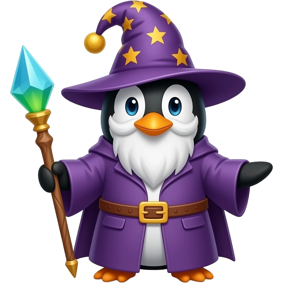 Penguin Wizard emoji