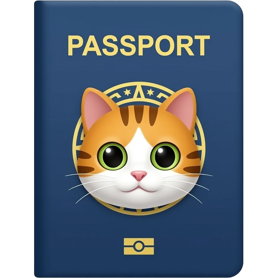 cat passport emoji