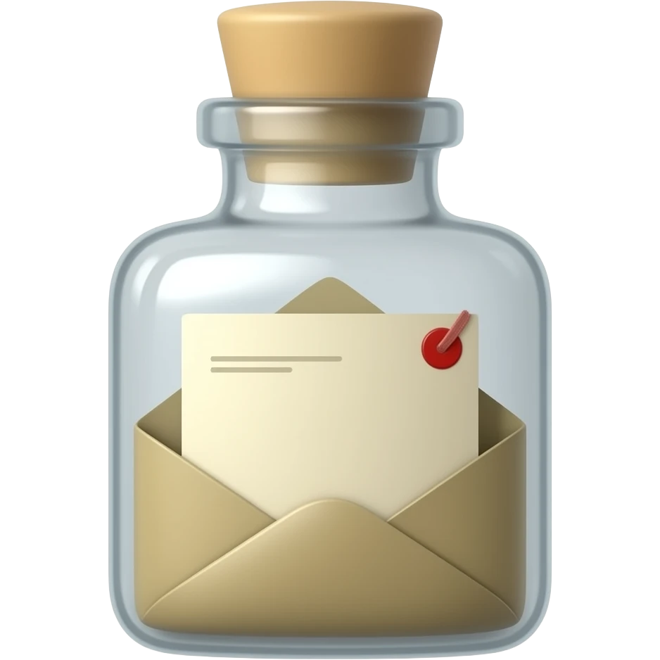 Message inside a bottle emoji