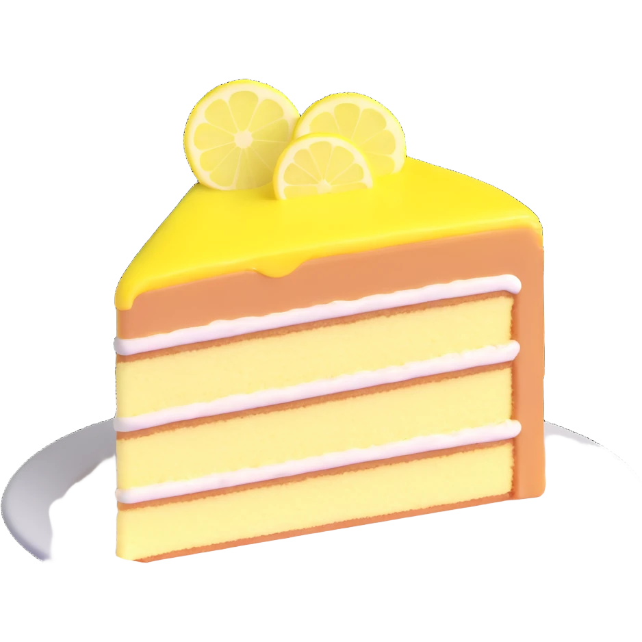 lemon cake slice emoji