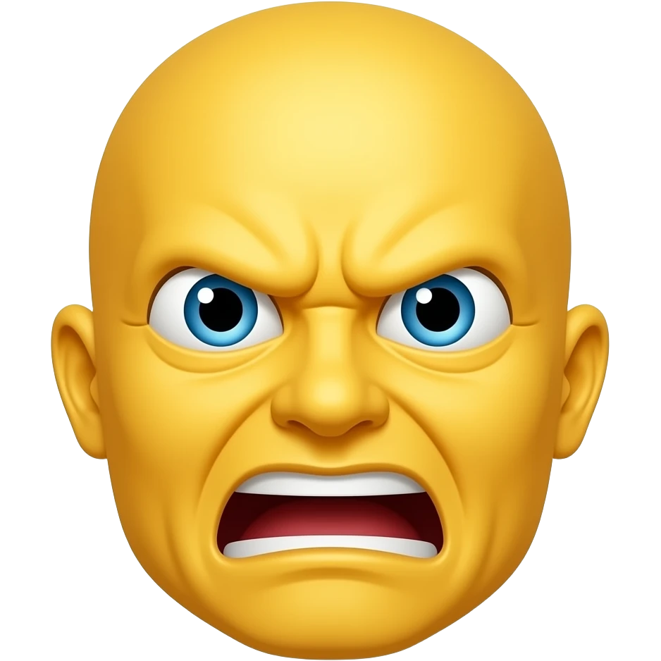 a classic yellow emoji face in pure agony emoji