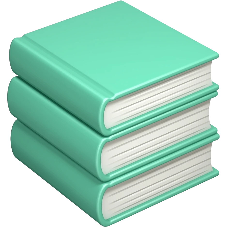mint green book stack emoji
