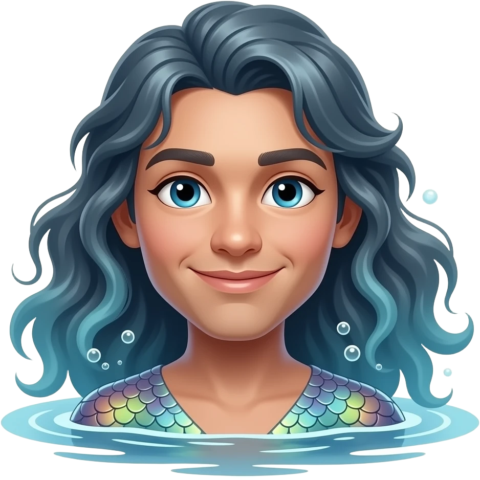Merman light skin emoji