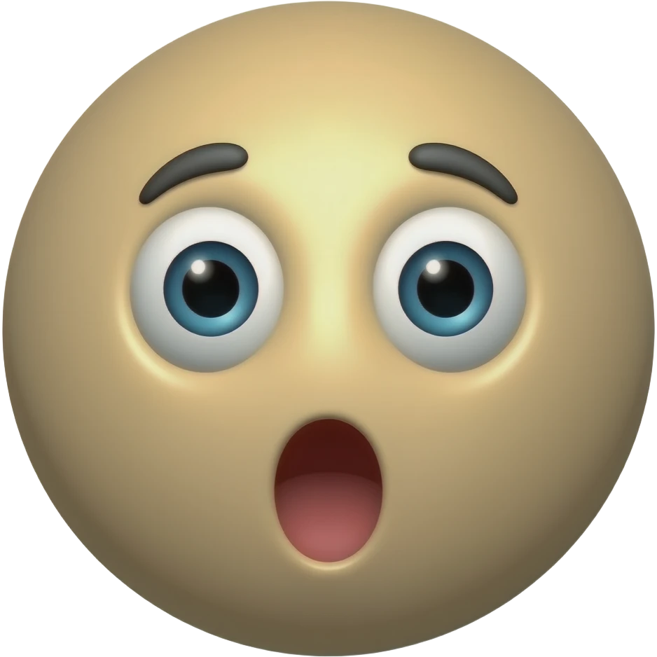 Surprise ball head 😒 emoji