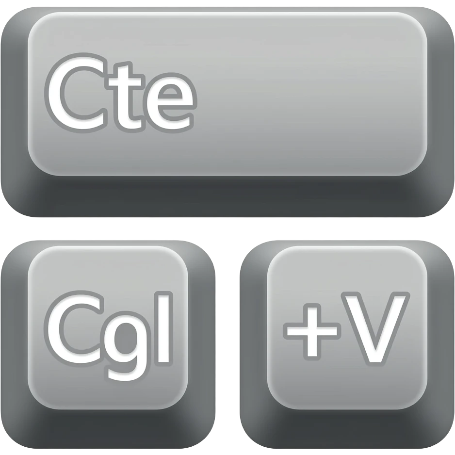 "Ctrl+C" and "Ctrl+V" on a single key emoji