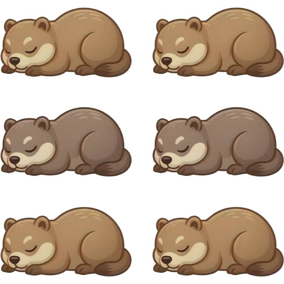 marmottes  ensemble qui dormez profondément trop mignonnes emoji