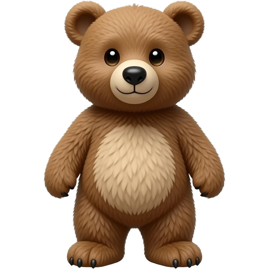 нарисуй плюшевого реалистичного мишку emoji