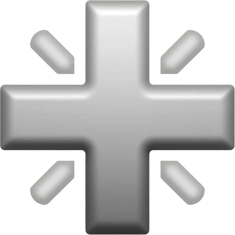 Gray cross emoji