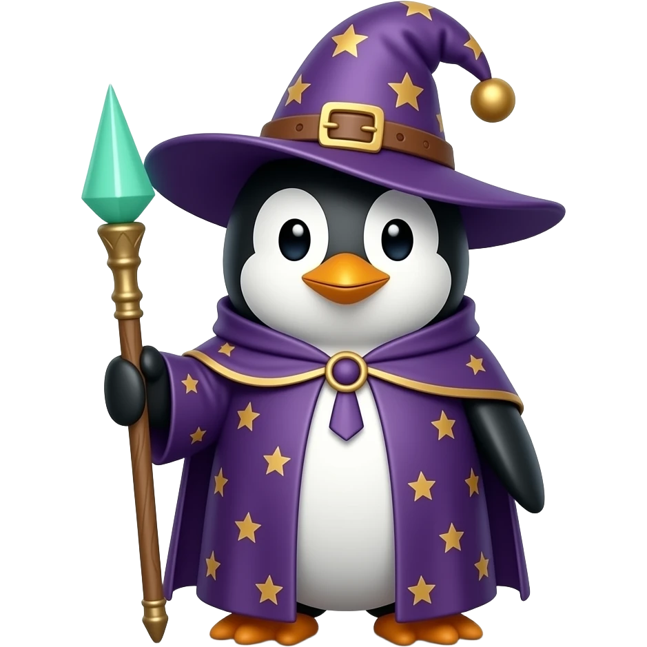 Penguin Wizard emoji