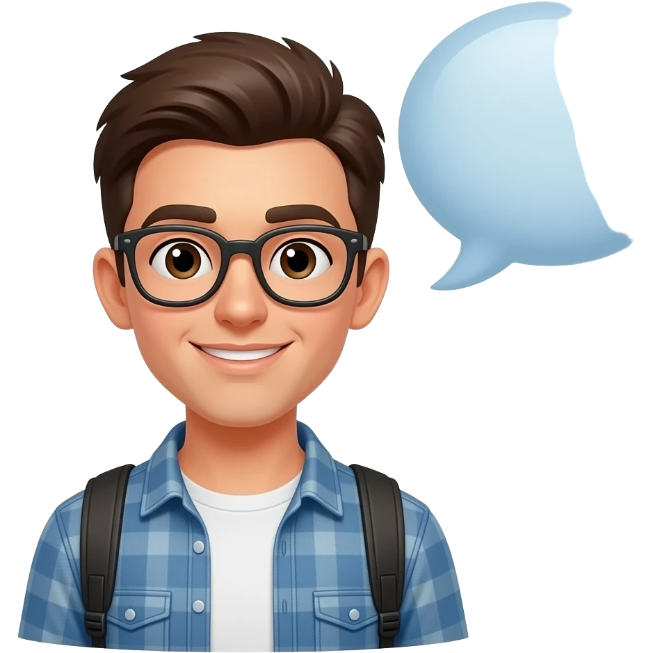 20대 대학생이 상상하는 모습(사람 옆에 말풍선 같은거 띄워줘) emoji