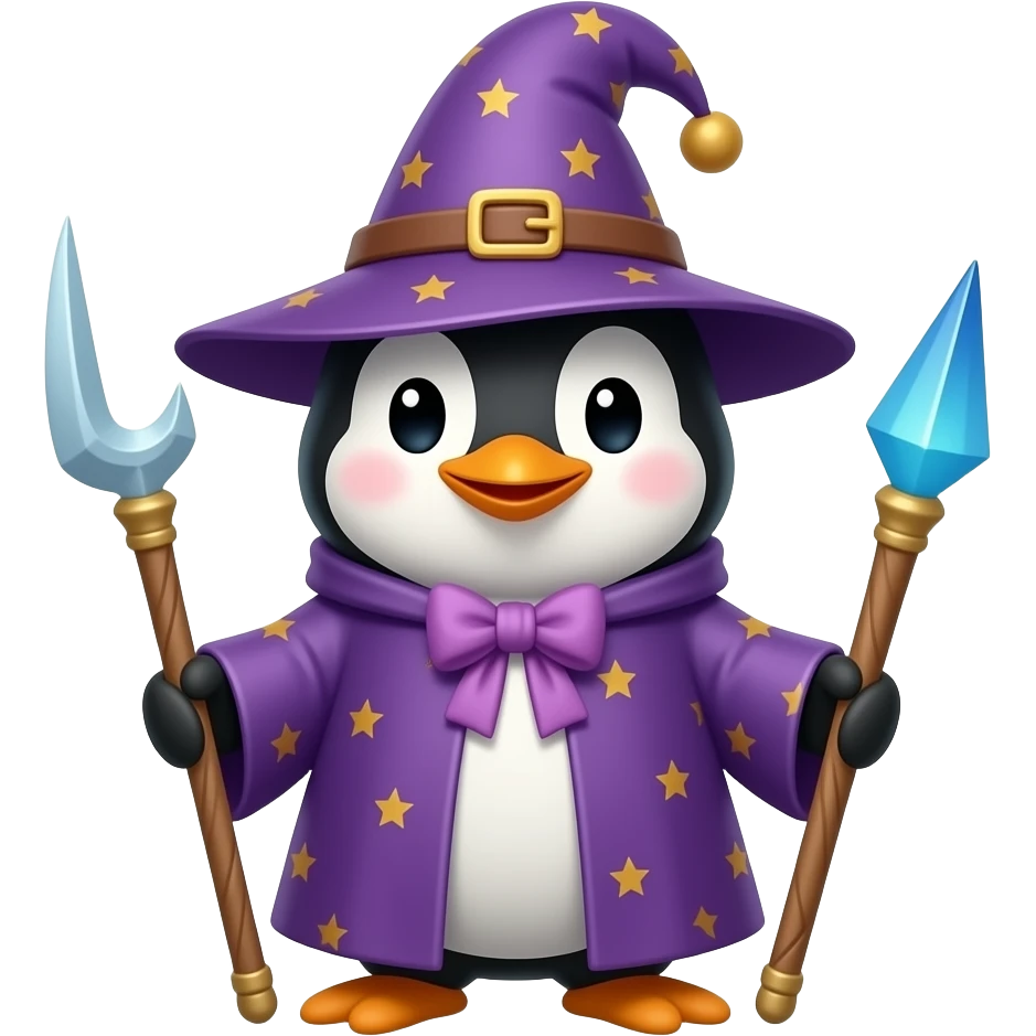 Penguin Wizard emoji
