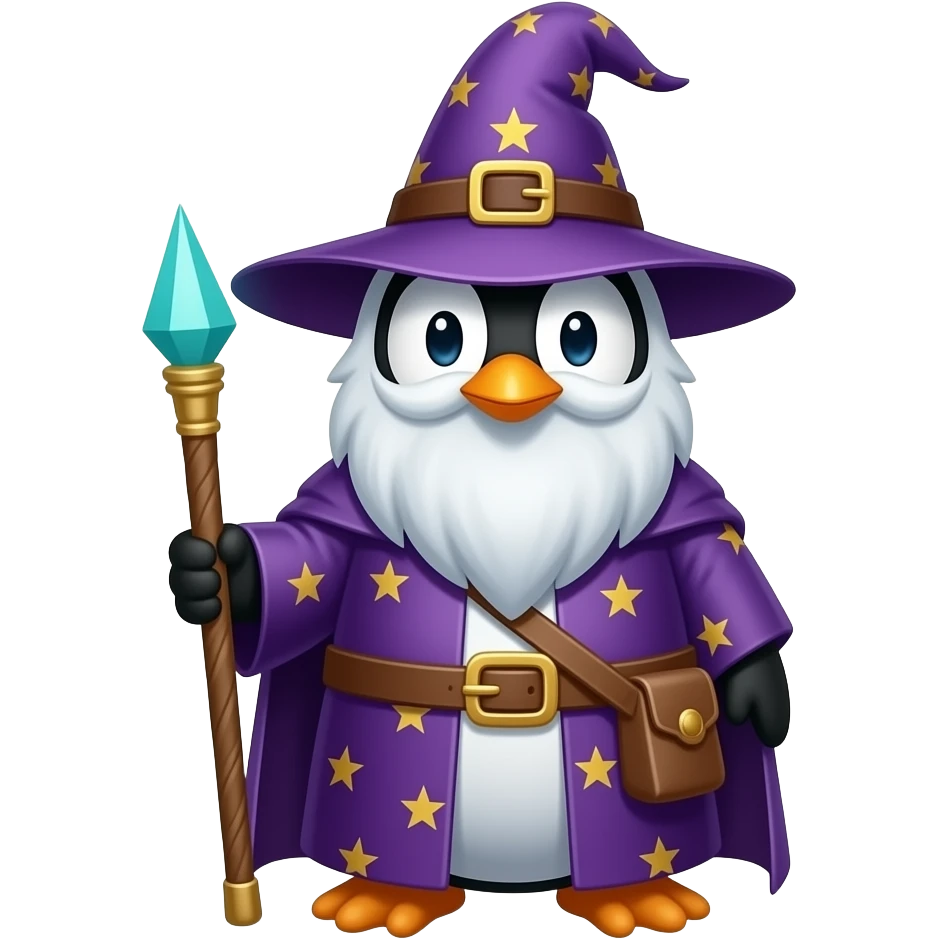 Penguin Wizard emoji