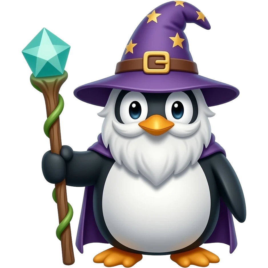 Penguin Wizard emoji