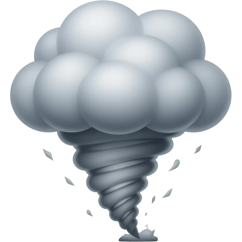Realistic tornado emoji