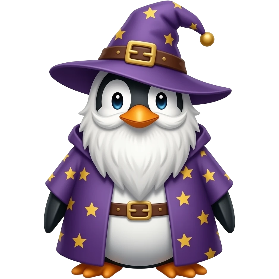 Penguin Wizard emoji