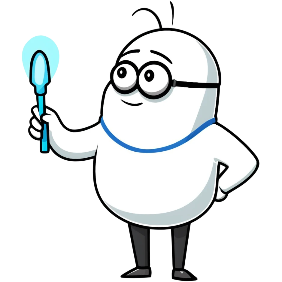 Gru from Despicable Me pointing a freeze ray emoji