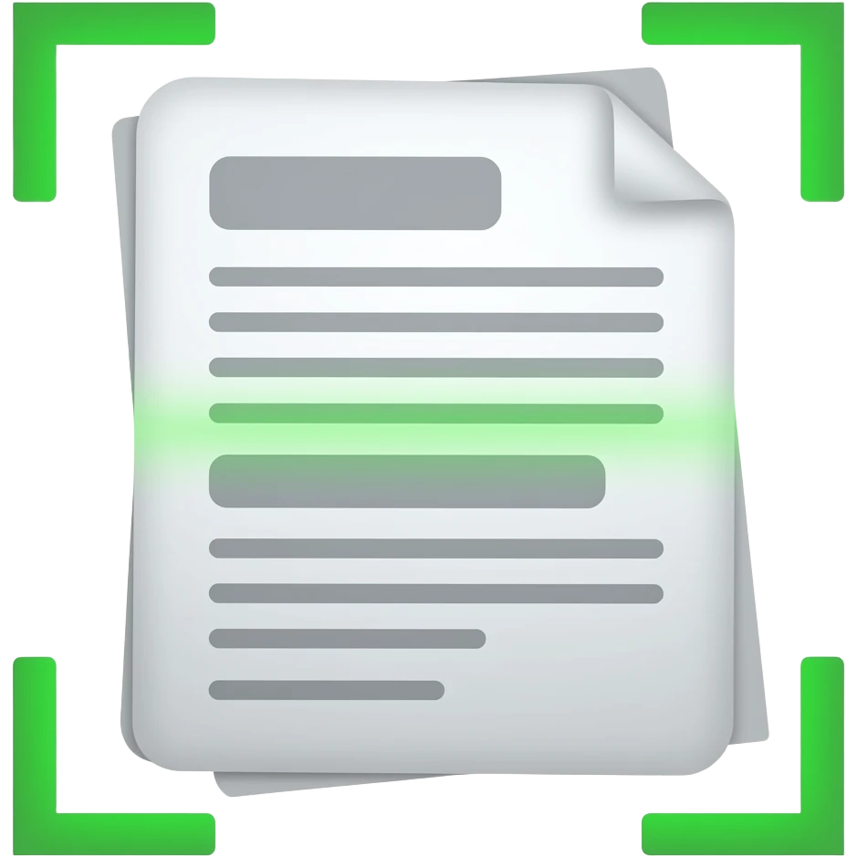 green scan frame document emoji