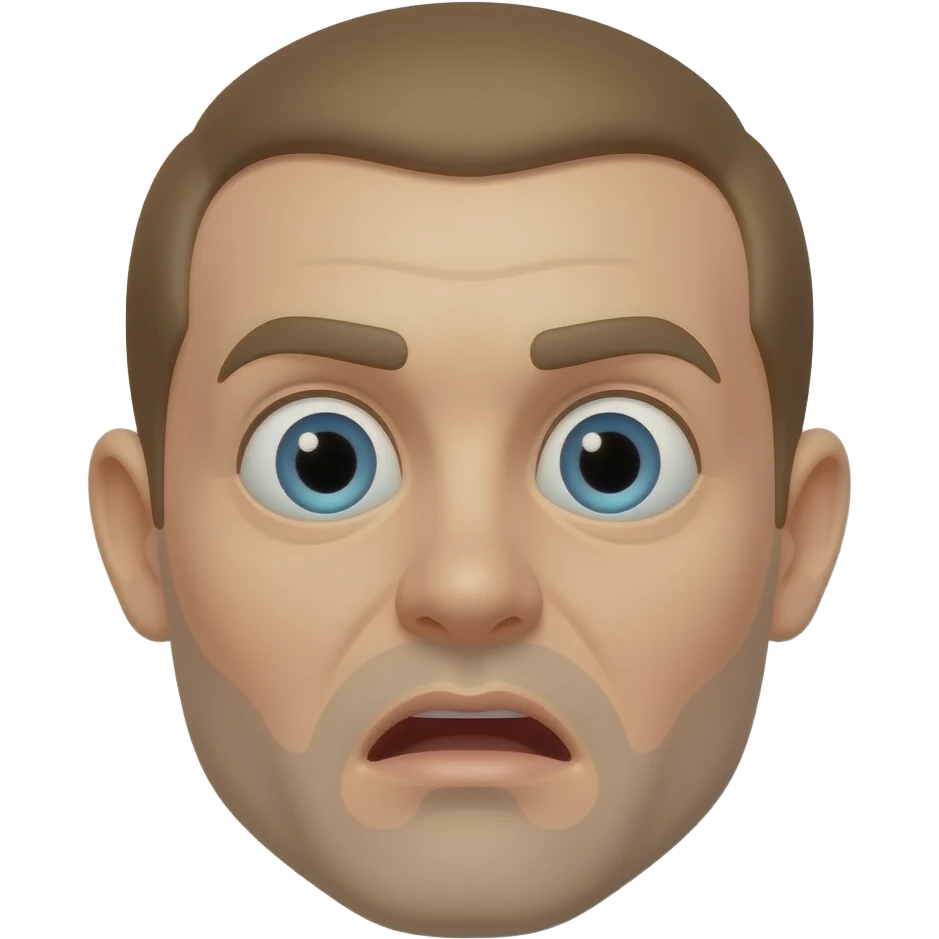 A surprised face emoji