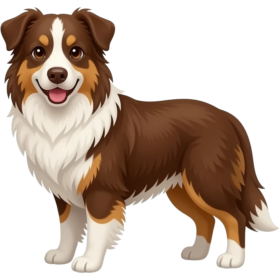 australian shepherd tri red emoji