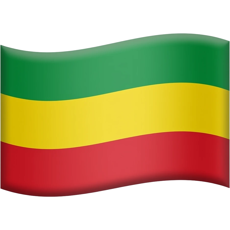 flag, tri colour, green on top, yellow in middle and red on the bottom make the size emoji size emoji