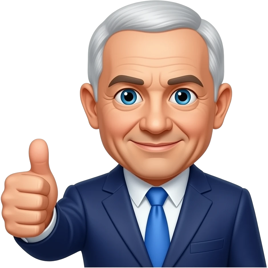 Israel president thumbs up emoji