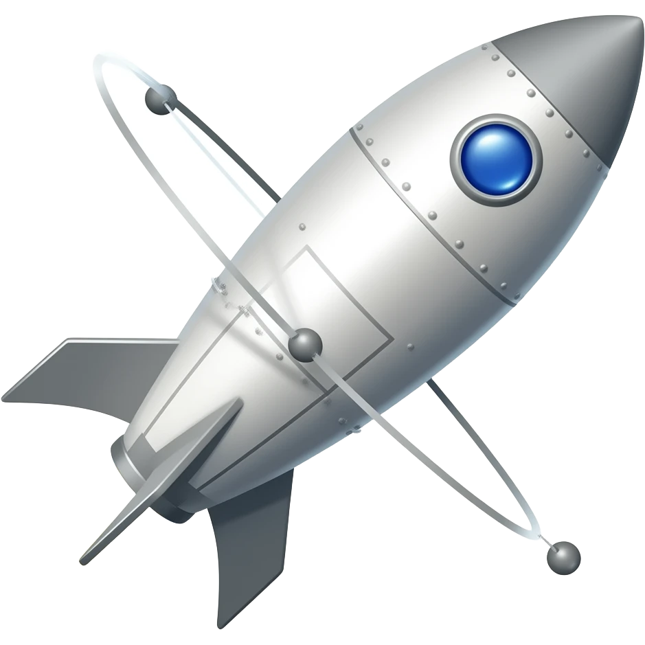 Sputnik 1 Rocket in 1940s emoji