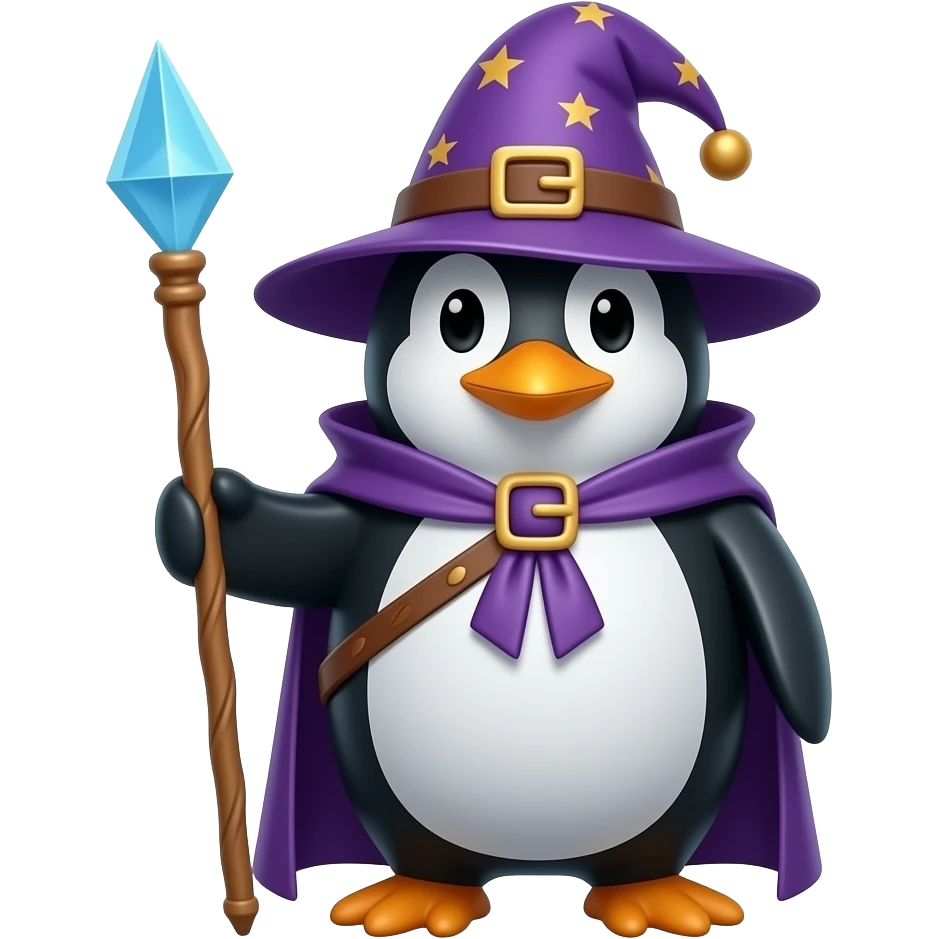 Penguin Wizard emoji