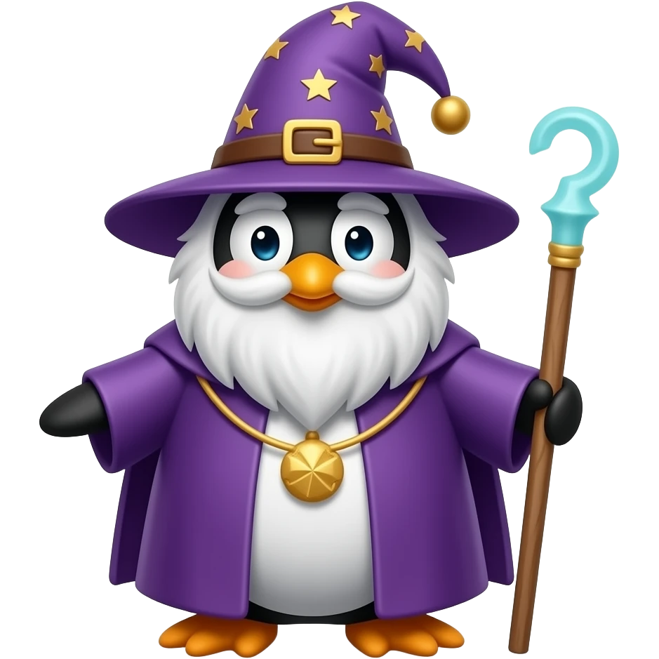 Penguin Wizard emoji