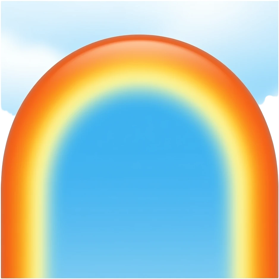 orange mixed with yellow sun bow emoji