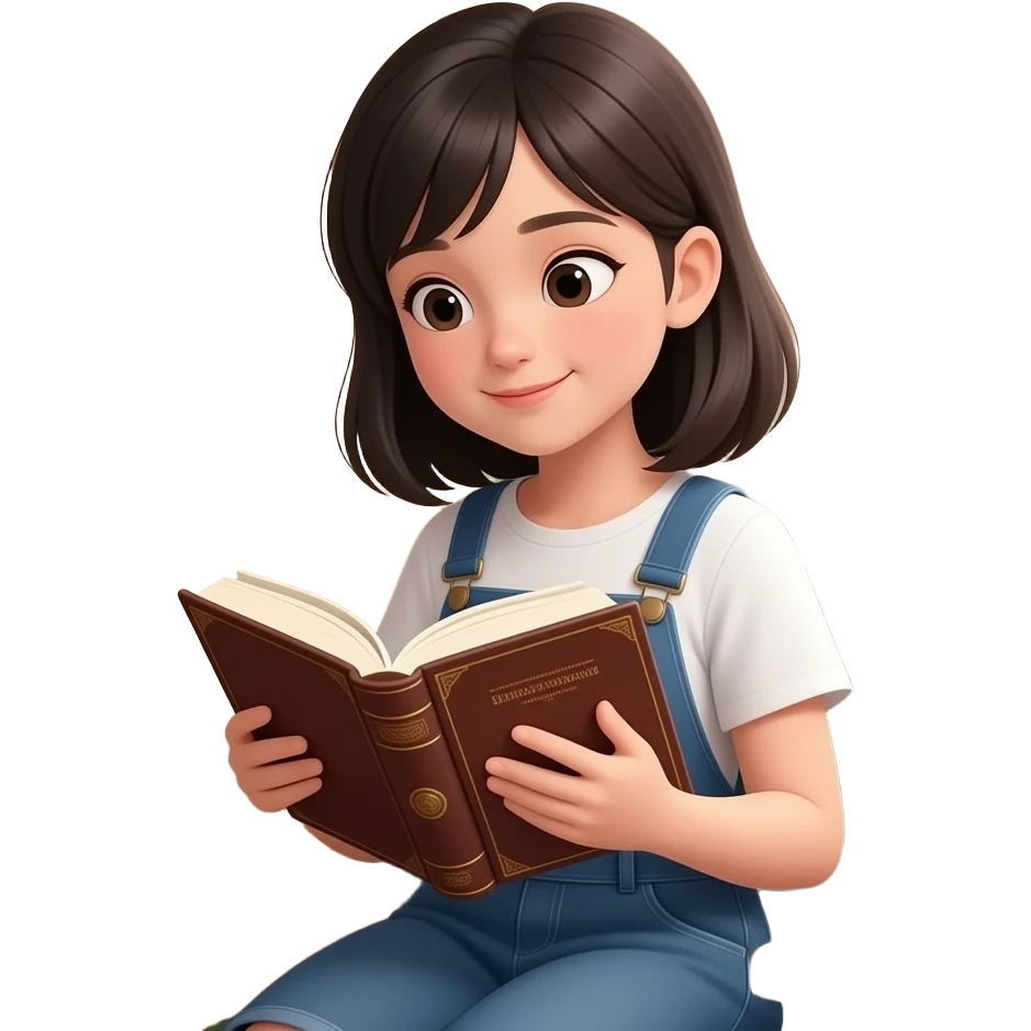 girl with a book emoji