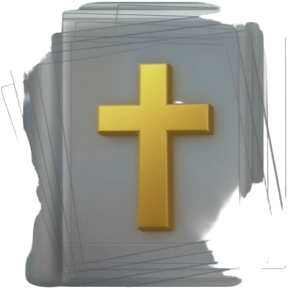 bible with a cross on it, layered like the quiz blitz logo emoji