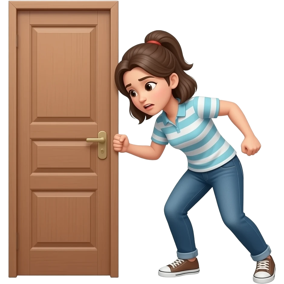 mulher cabezando com porta emoji