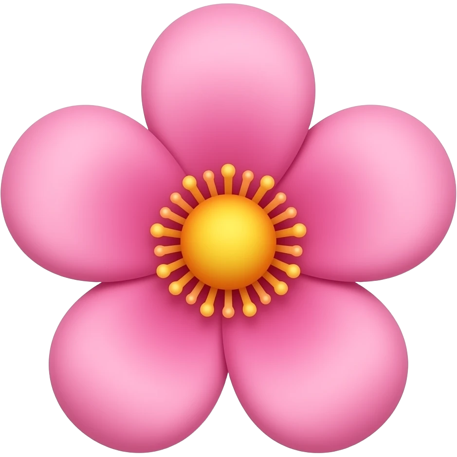 Pembe çiçek emoji