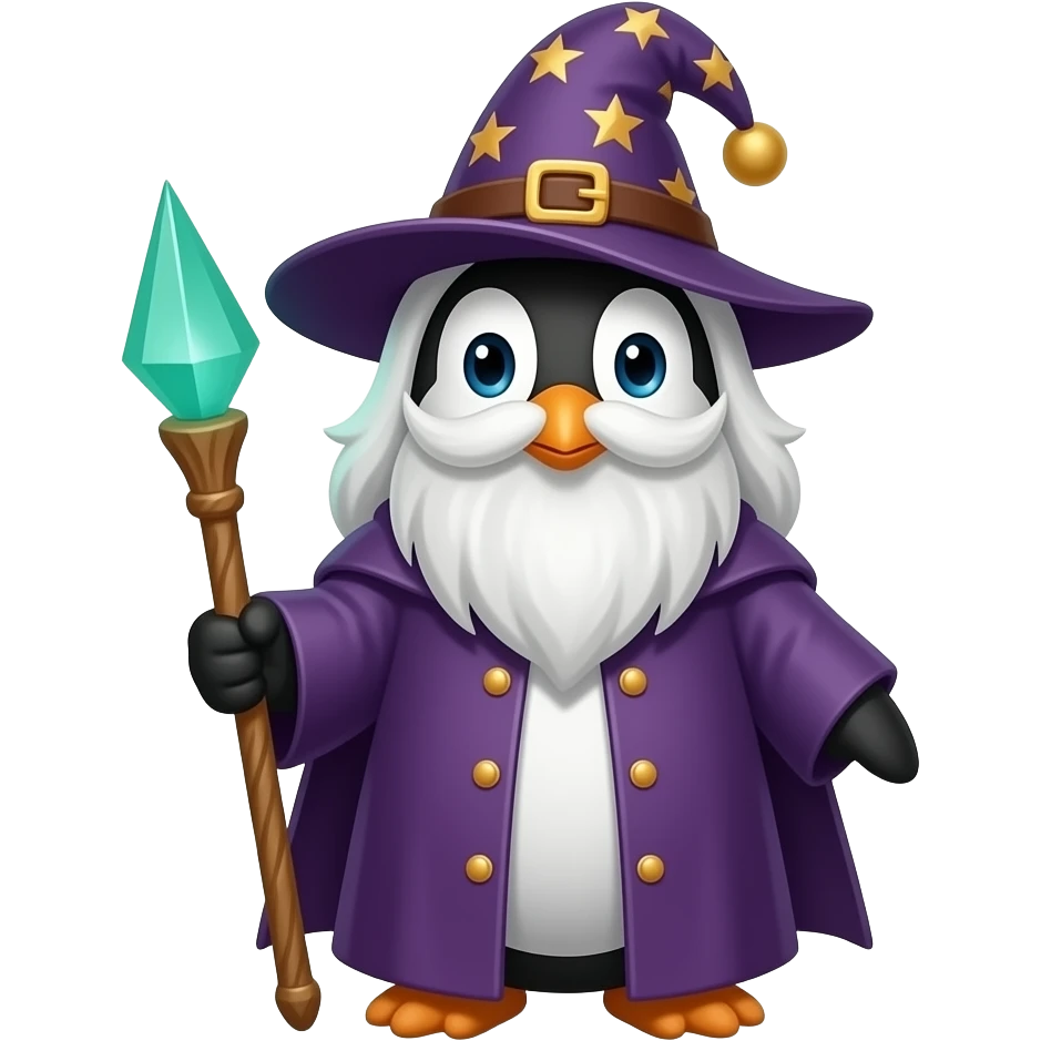 Penguin Wizard emoji