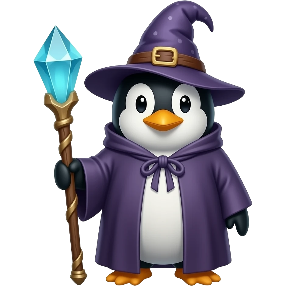Penguin Wizard emoji