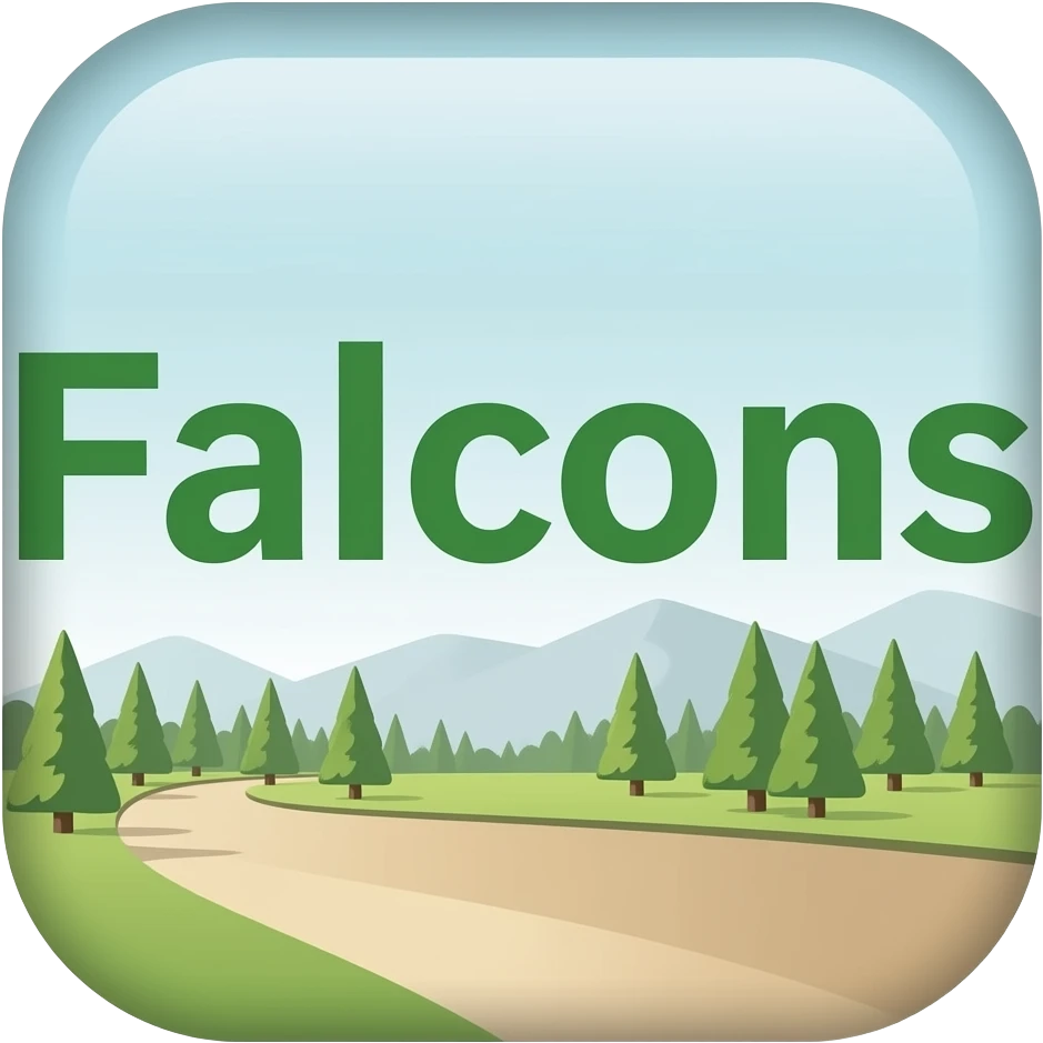 сделай зеленую надпись где будет написано "Falcons" emoji