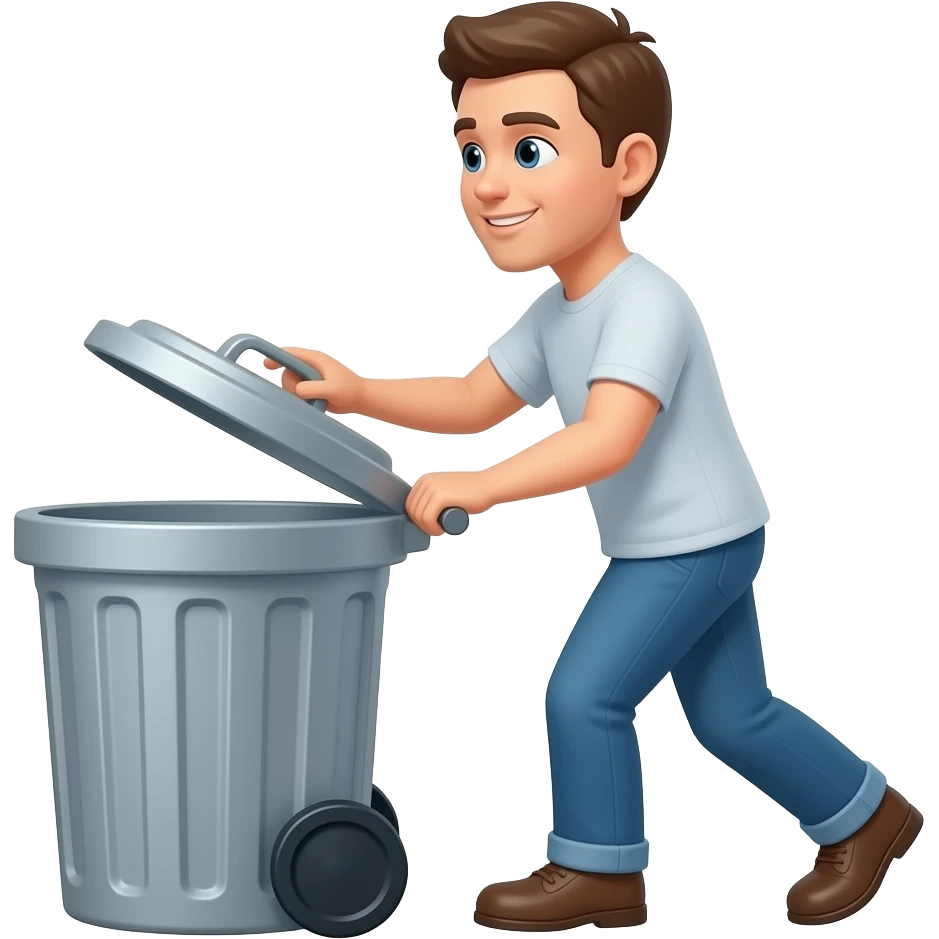 push top trash can emoji