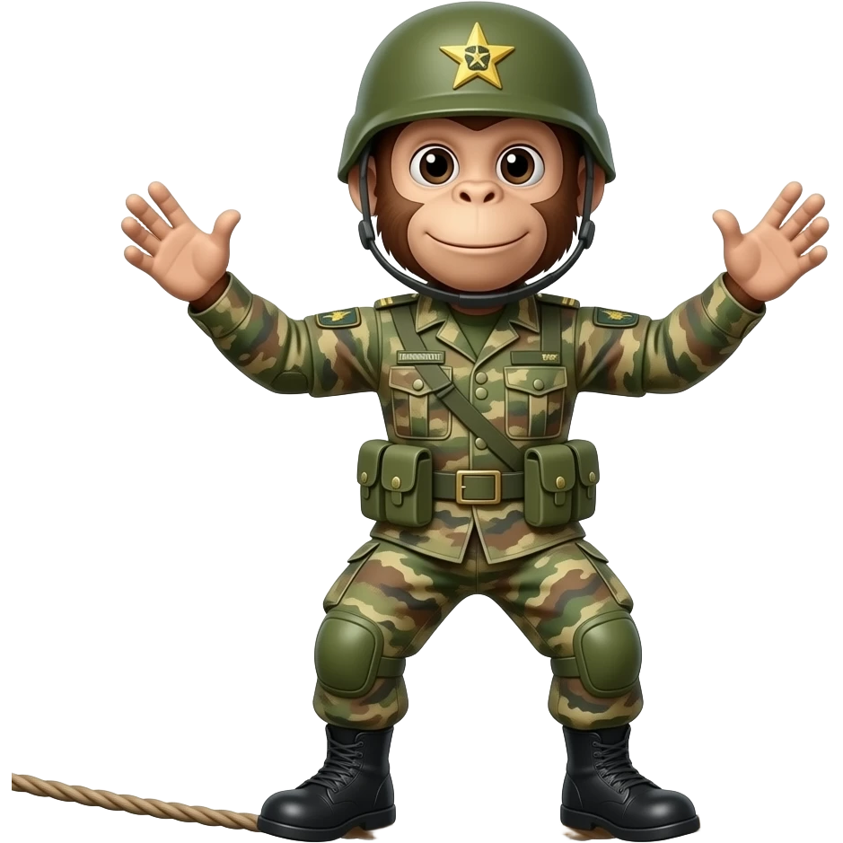 Monkey Solider balance emoji