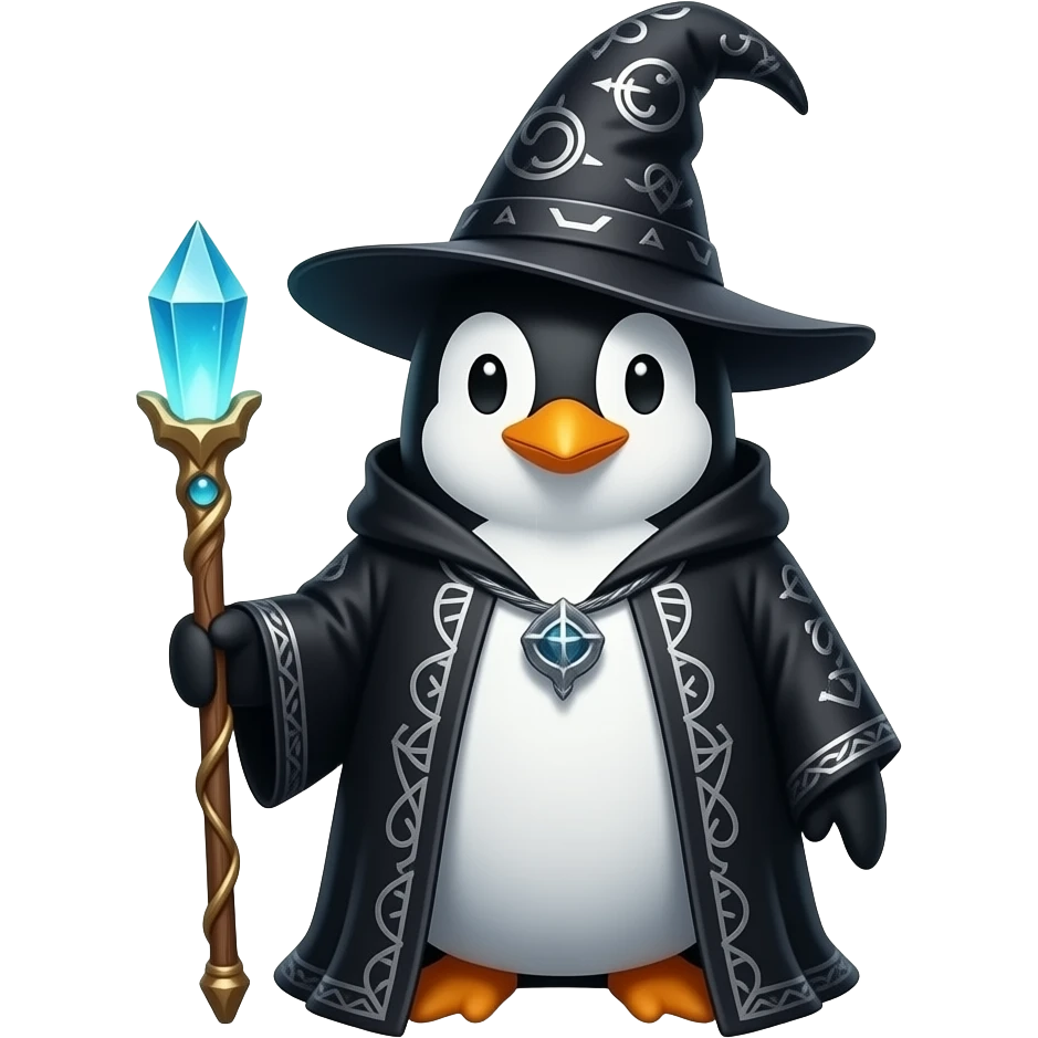 Penguin Wizard emoji