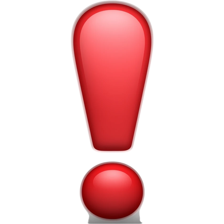 exclamation mark red no backround emoji