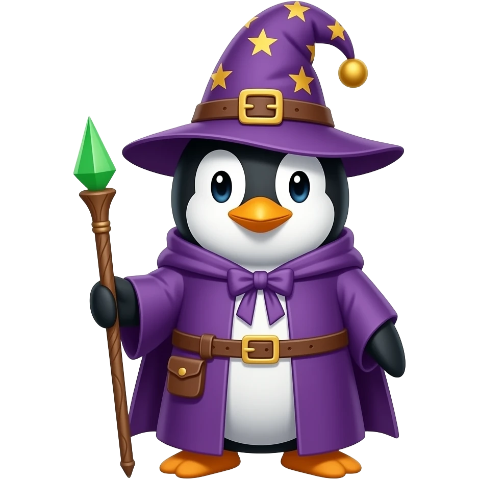 Penguin Wizard emoji
