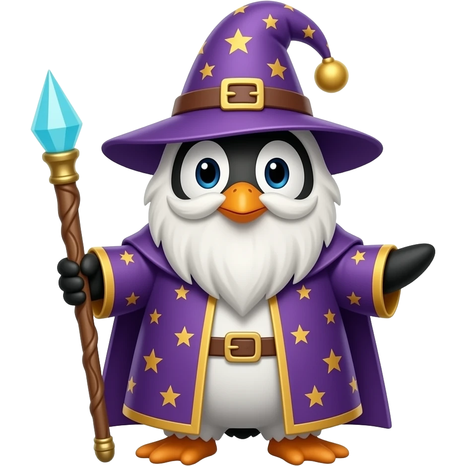 Penguin Wizard emoji