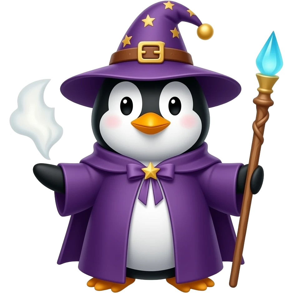 Penguin Wizard emoji