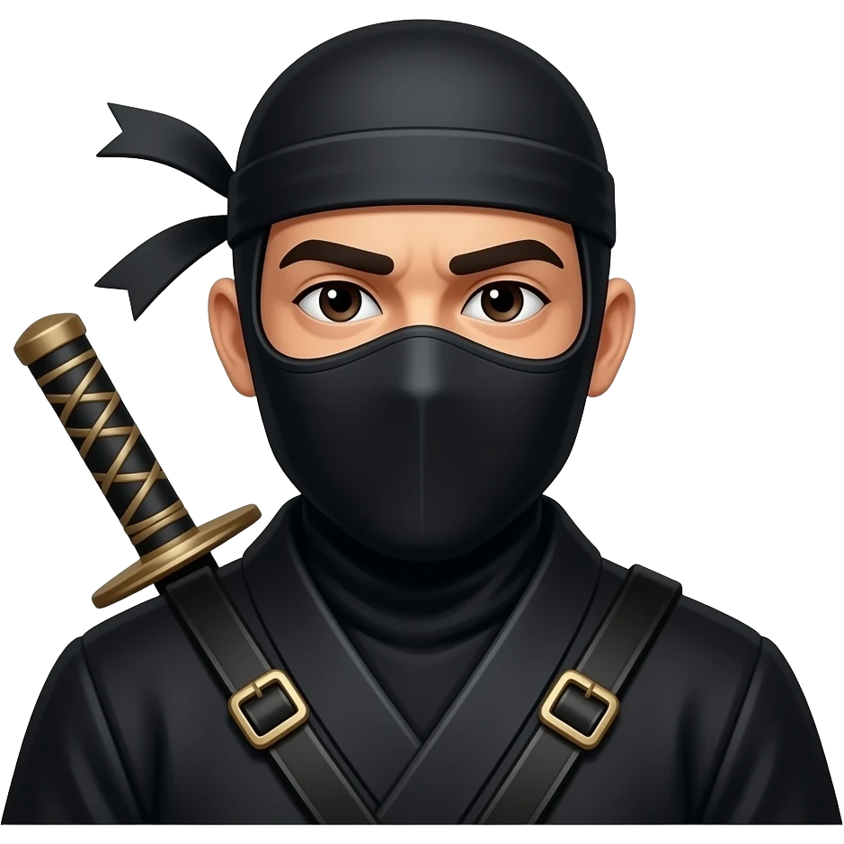 Black ninja dad emoji
